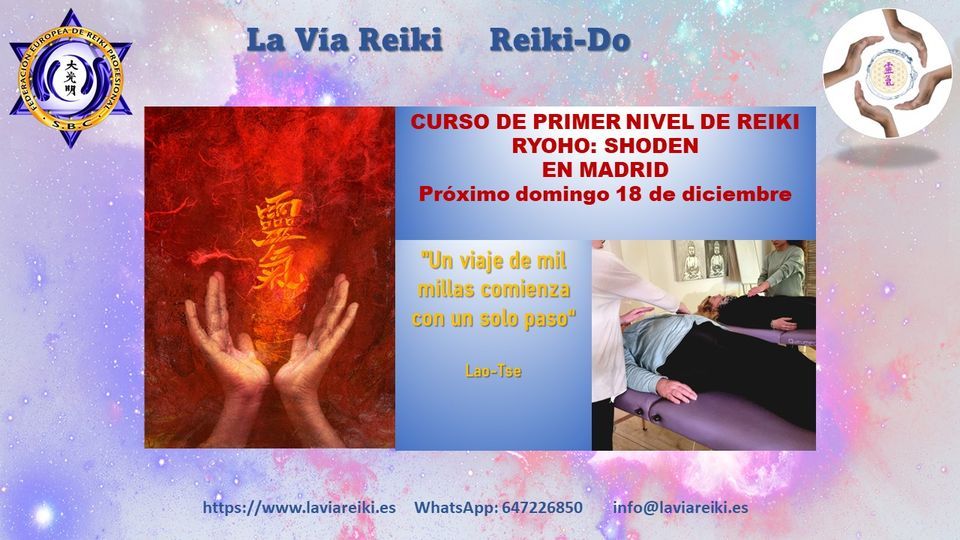Curso de Reiki 1 en Madrid