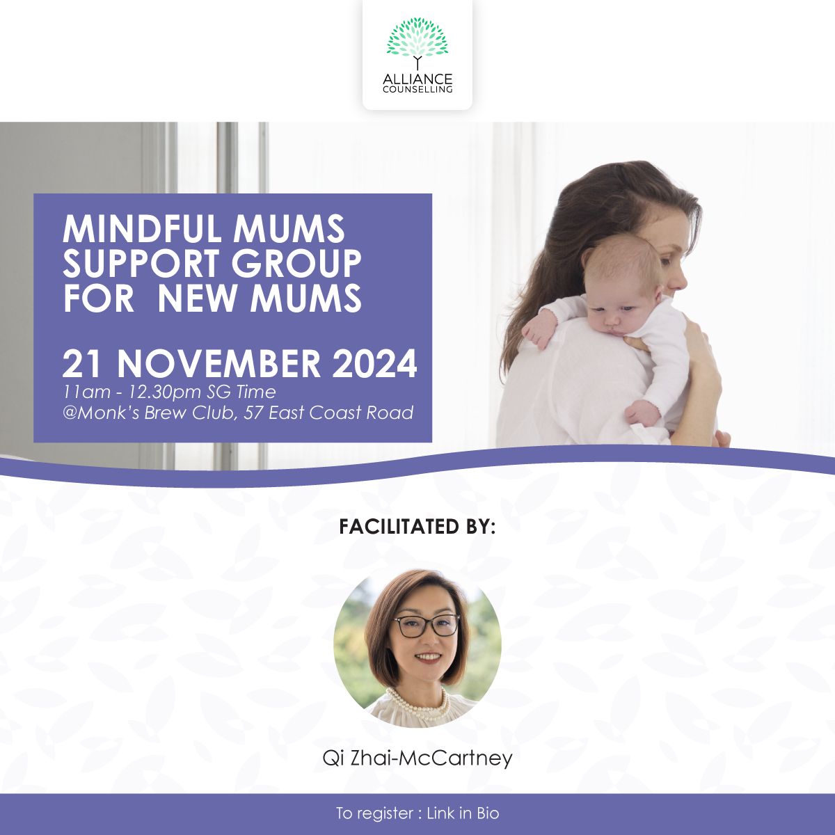 Mindful Mums, a Free Support Group for new mums @East Coast, Monk's Brew Club