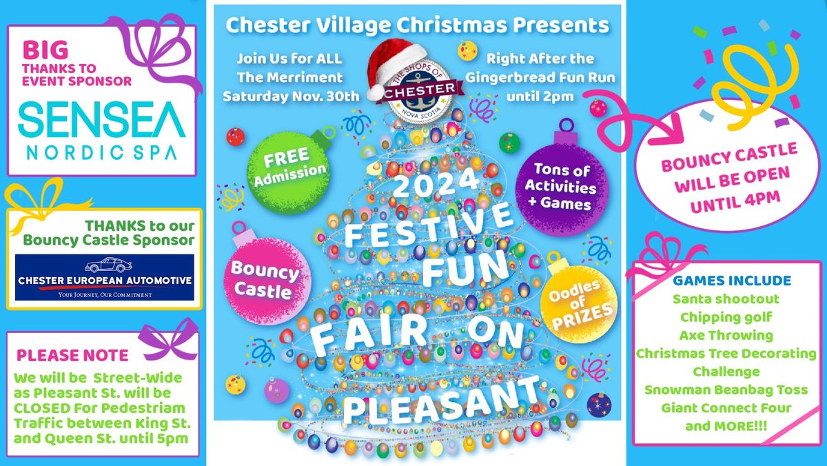 Chester Village Christmas - 2024 FESTIVE FUN FAIR