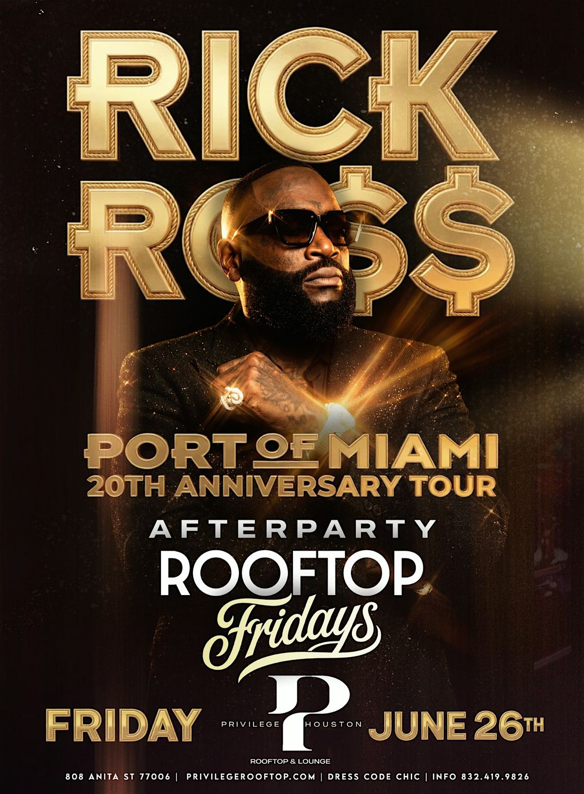 June 26 | Rick Ross @ Rooftop Fridays At Privilege