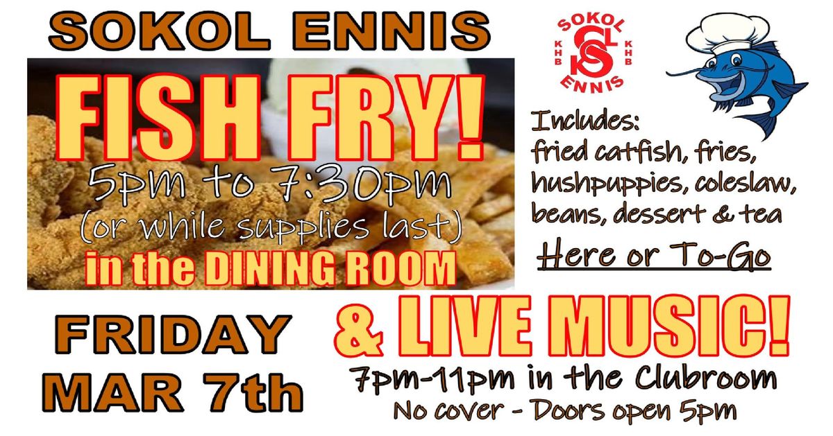 Fish Fry Fundraiser March 7th