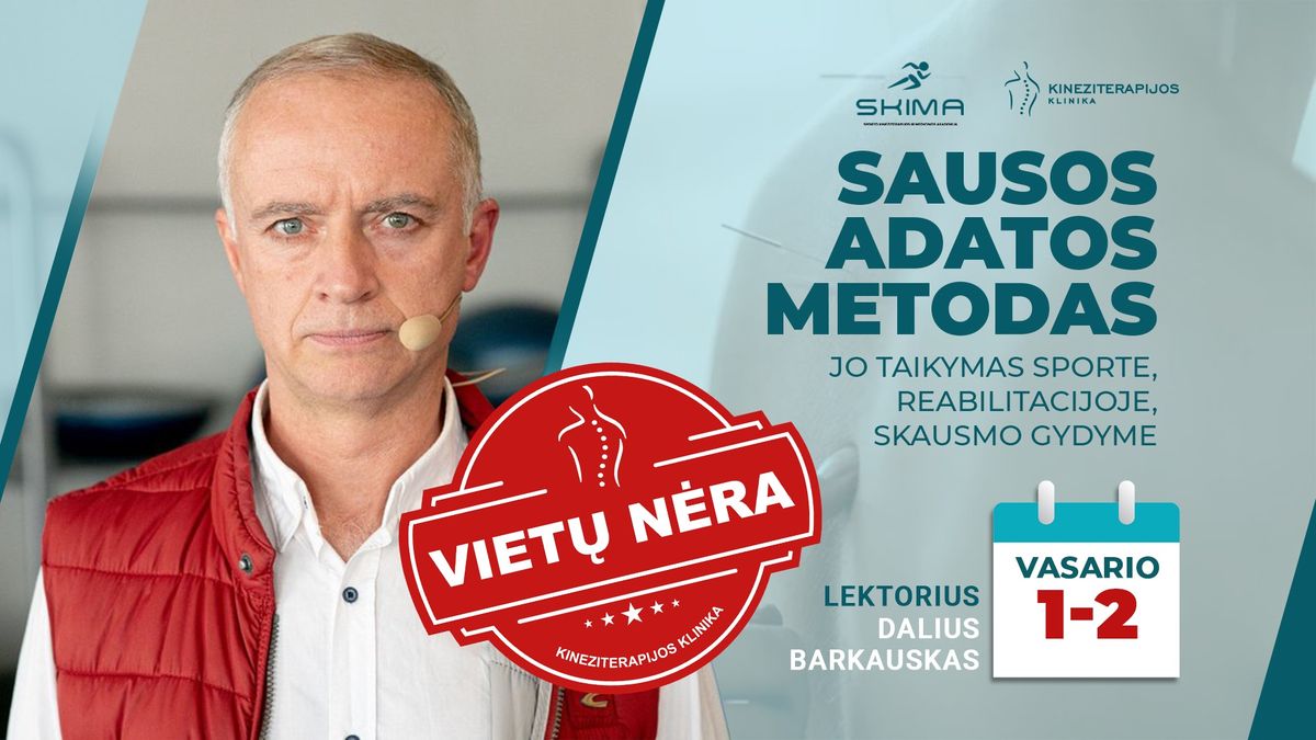 Sausos adatos metodas \u2013 sporto medicinoje, reabilitacijoje, skausmo gydyme