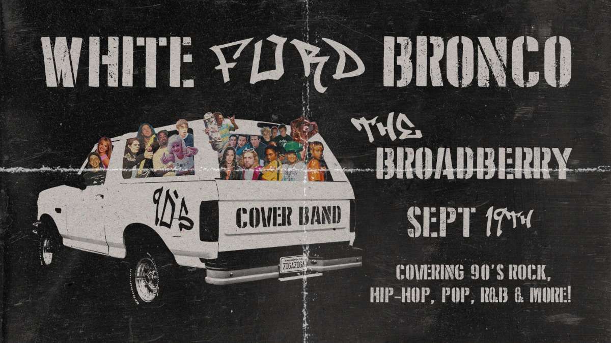 Parking White Ford Bronco