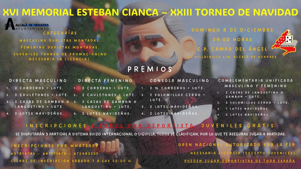 XVI MEMORIAL ESTEBAN CIANCA - XXIII TORNEO DE NAVIDAD CAMPO DEL \u00c1NGEL