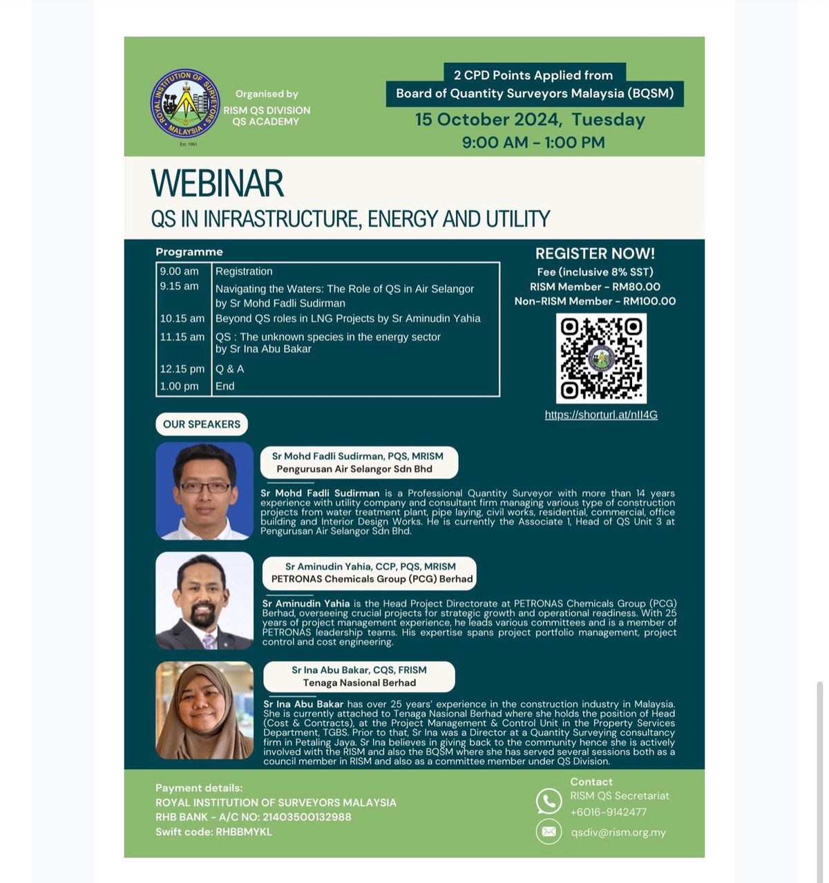 QS Profession in Infra, Energy and Utility Webinar