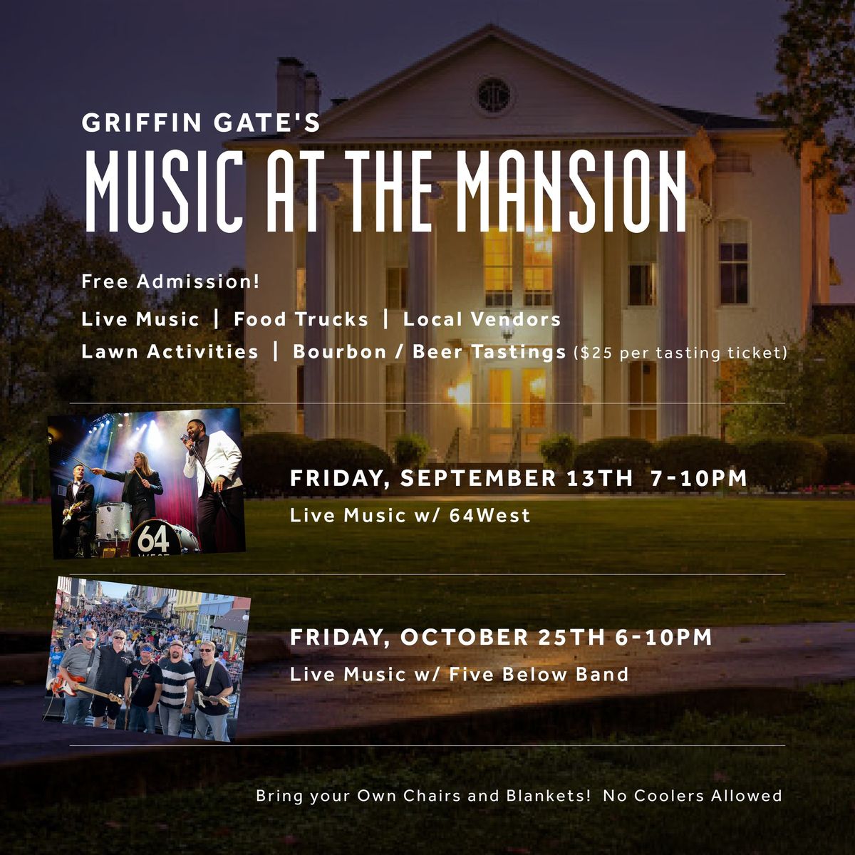 five below band at Music at the Mansion