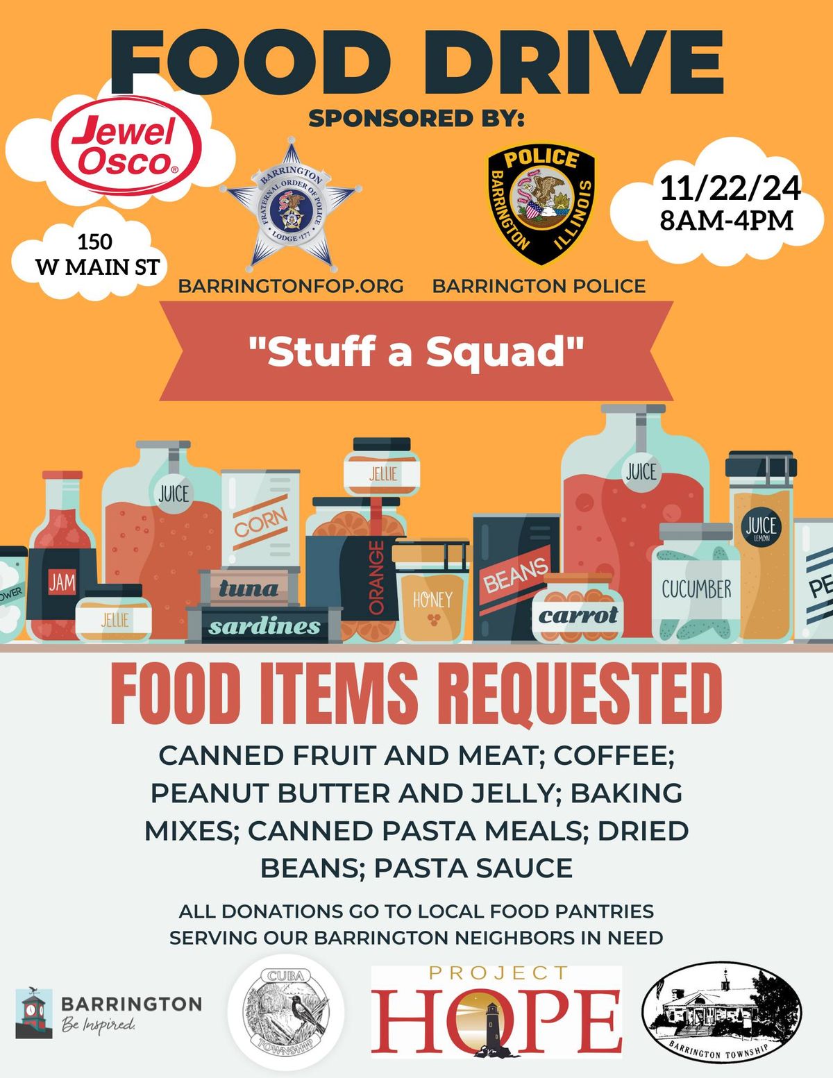 "Stuff a Squad" Food Drive