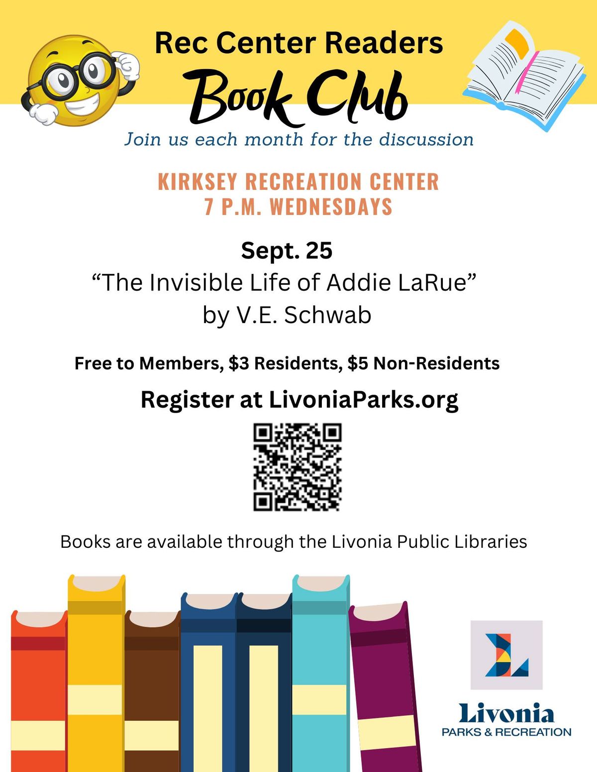 Rec Center Readers Book Club: 'The Invisible Life of Addie LaRue'