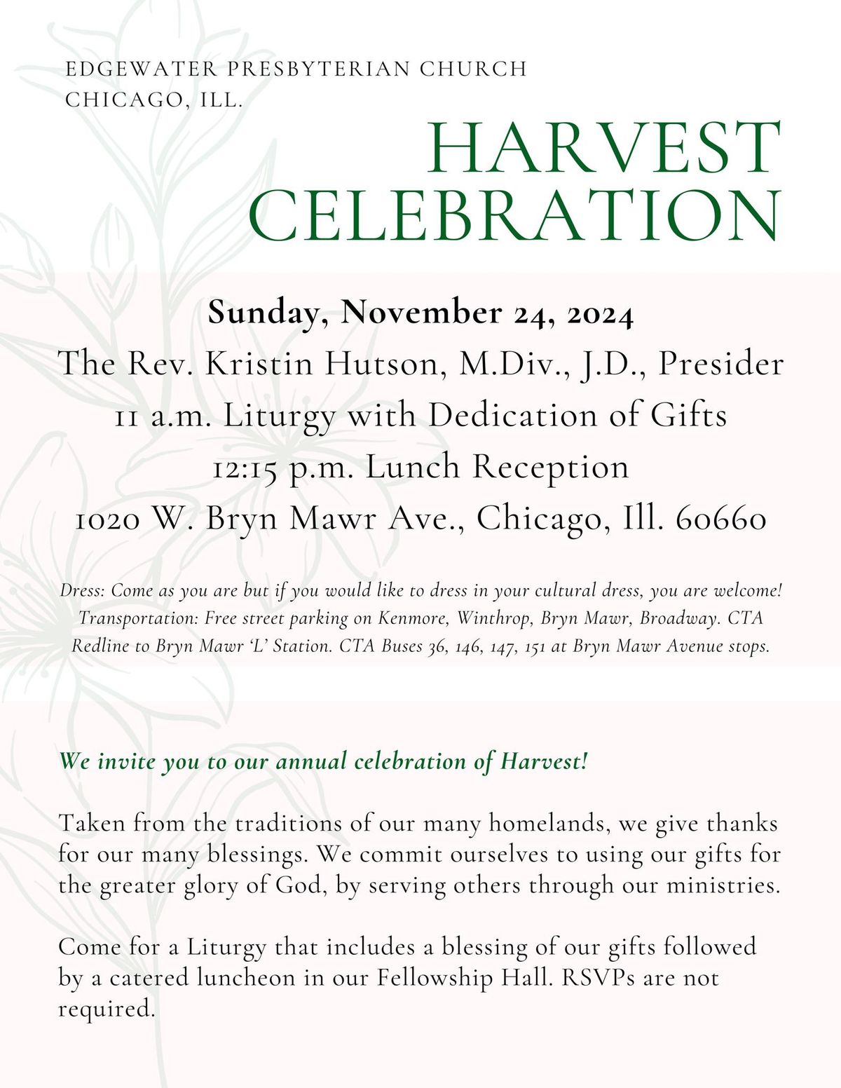 Harvest Celebration