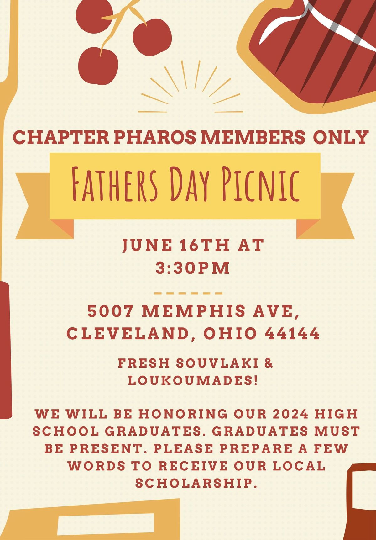 Chapter Pharos - Fathers Day Picnic (Members Only)