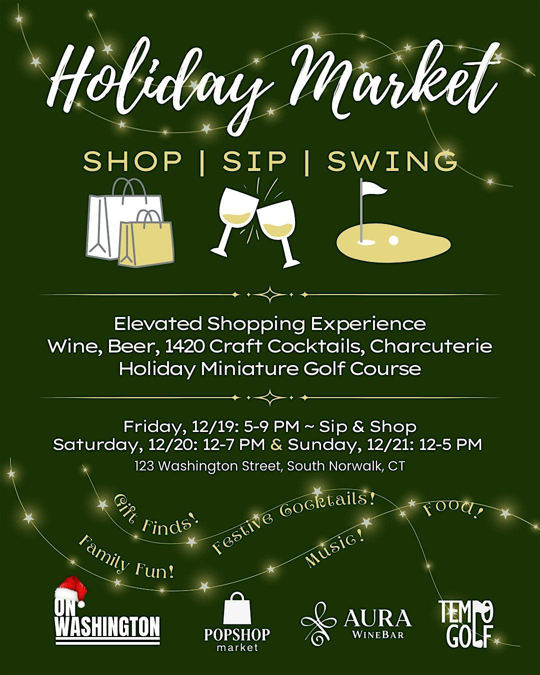 Holiday Mini Golf @ Shop, Sip & Swing OnWashington
