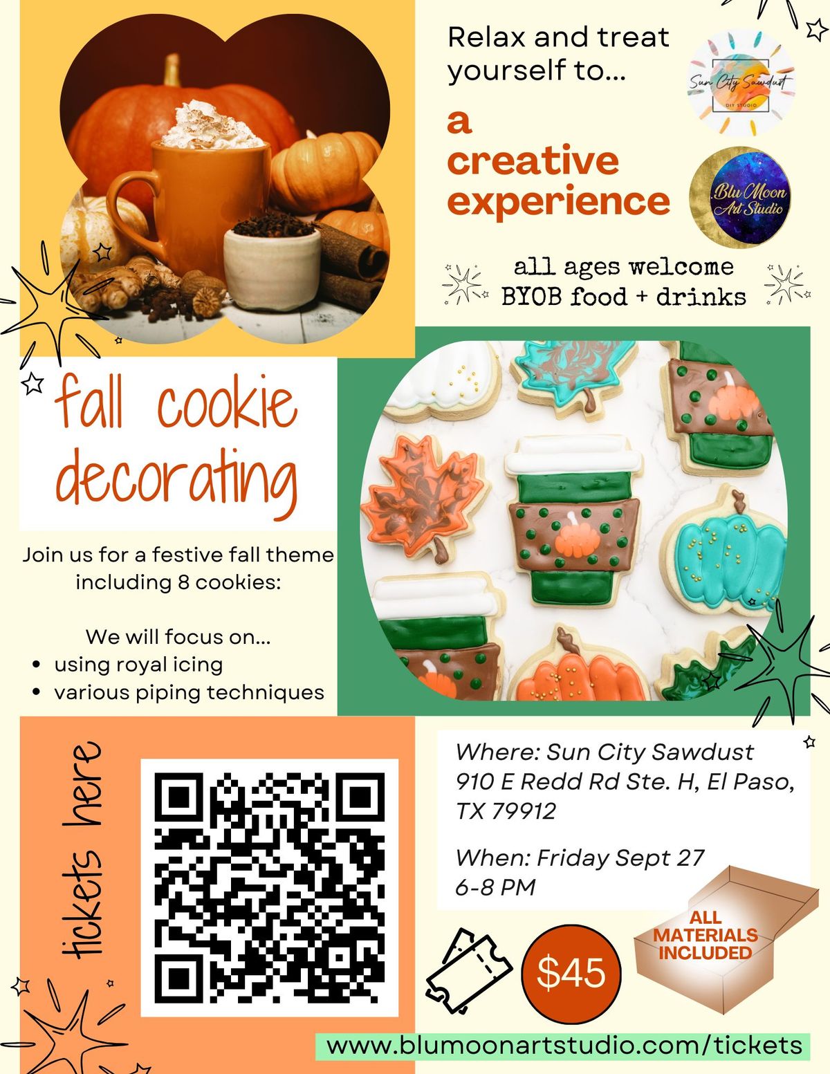 Fall Latte Cookie Decorating Experience @ Sun City Sawdust