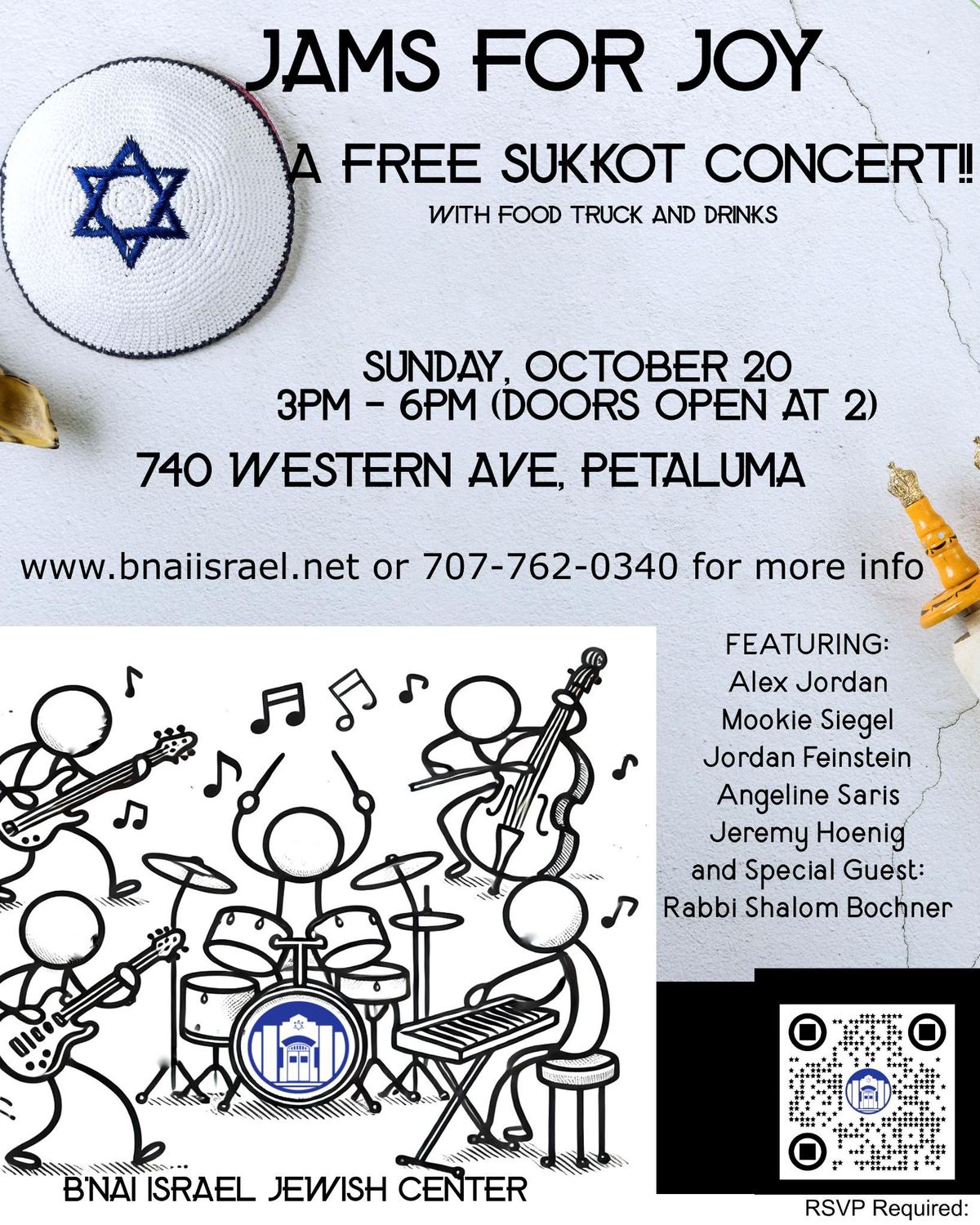 Jam for Joy: a free concert for Sukkot 