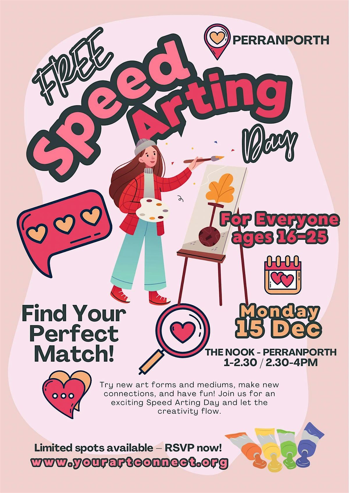 SPEED ARTING DAY \u2014 For Young People Ages 16\u201325