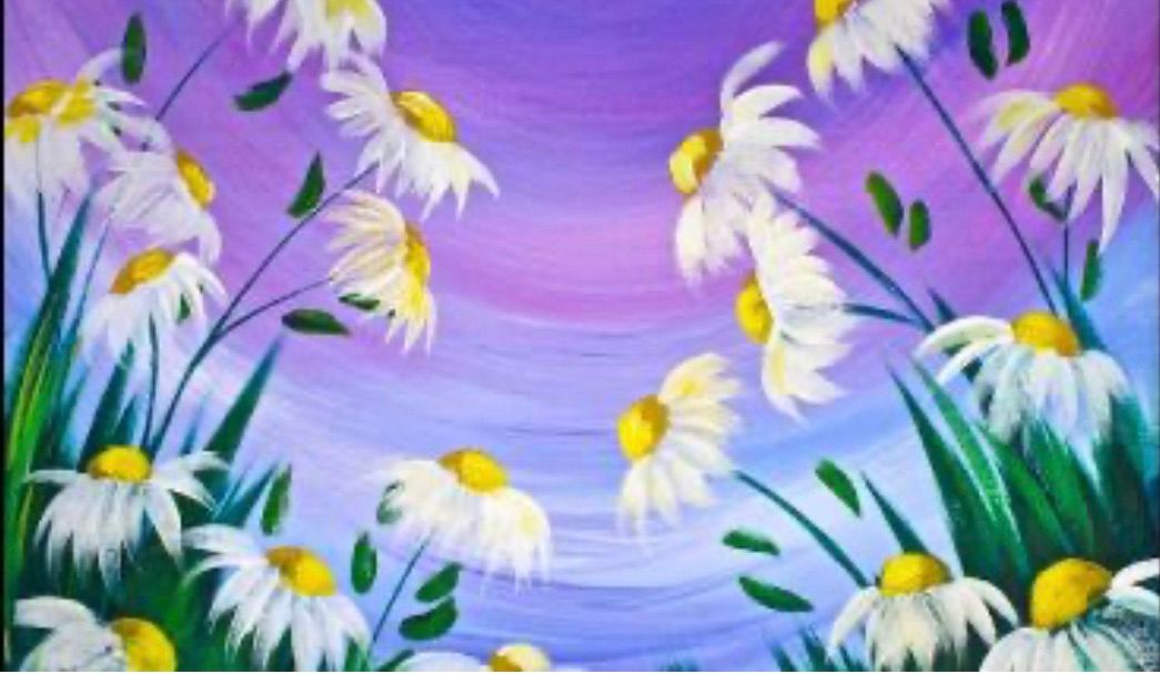 Summer Daisy Painting Class  $35  6-22-24  10:00-12:00