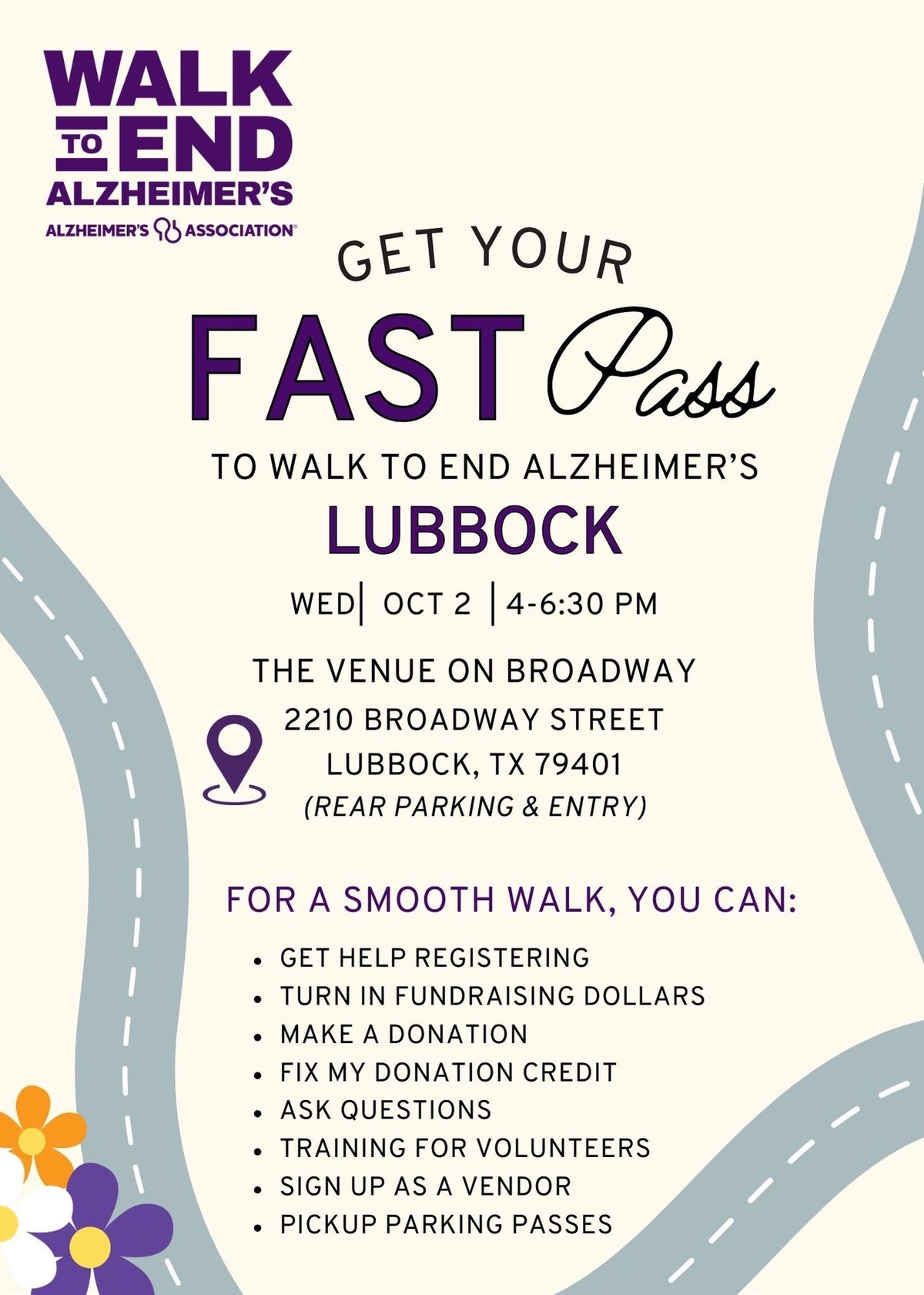 FAST Pass Night for WALK to End Alzheimer's - LUBBOCK