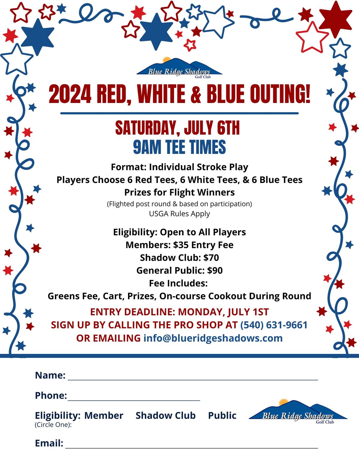 Red, White & Blue Golf Outing