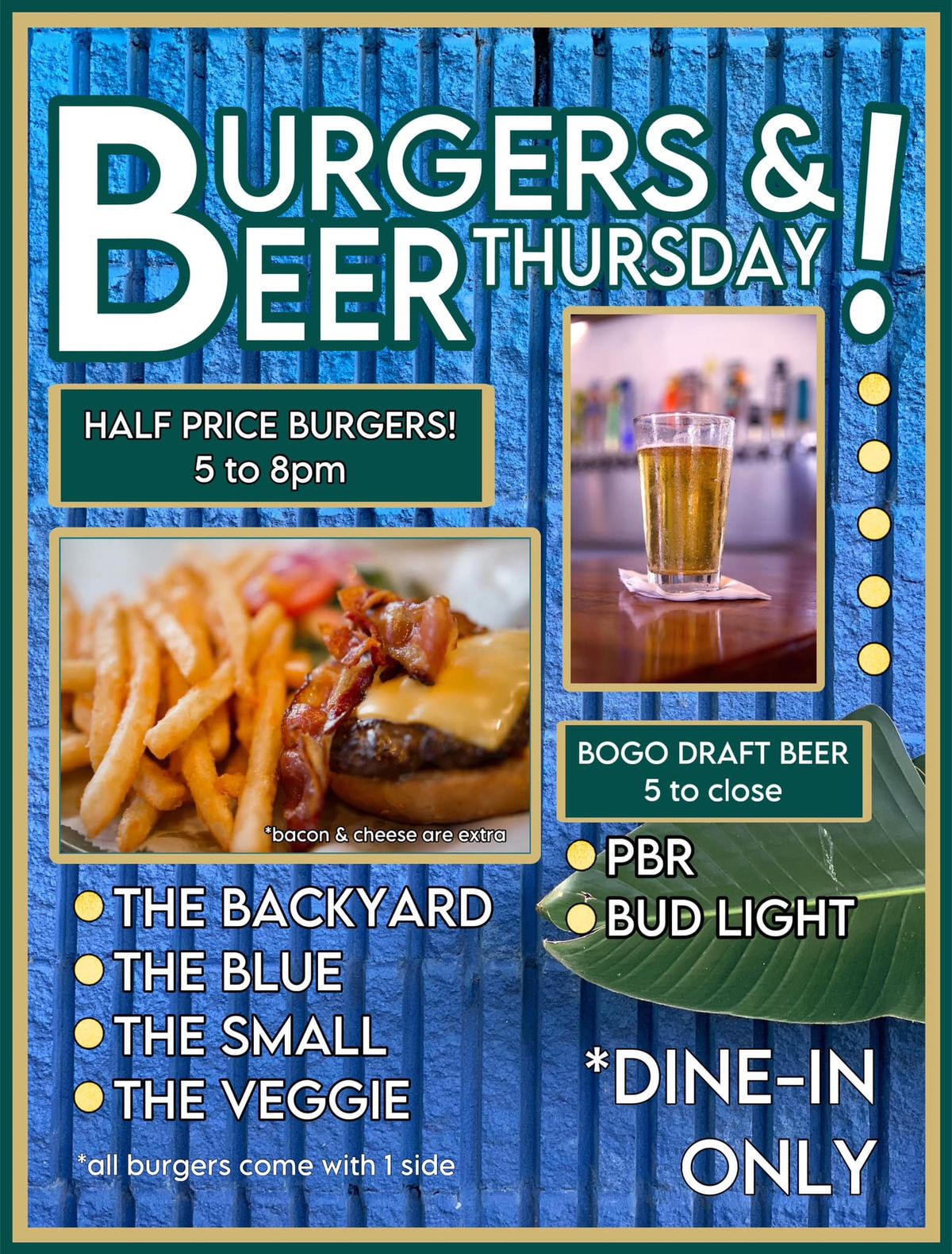 Burgers & Beer Thursday!