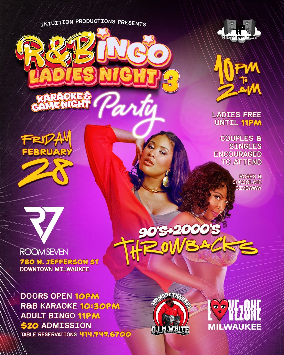 LOVEzONE: MILWAUKEE R&BINGO KARAOKE GAME NIGHT & R&B PARTY 3 AT ROOM SEVEN