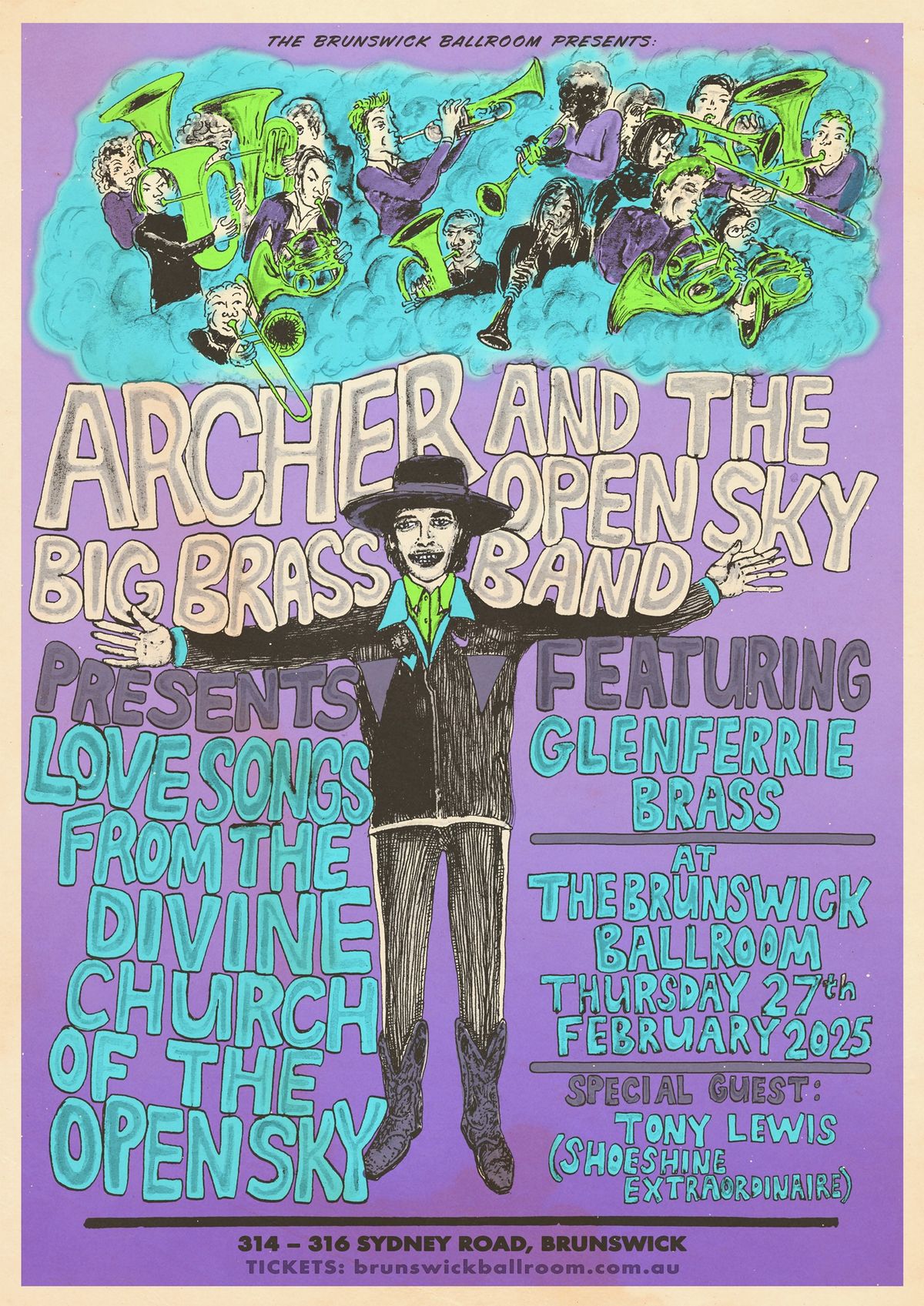 Archer And The Open Sky Big Brass Band | Brunswick Ballroom