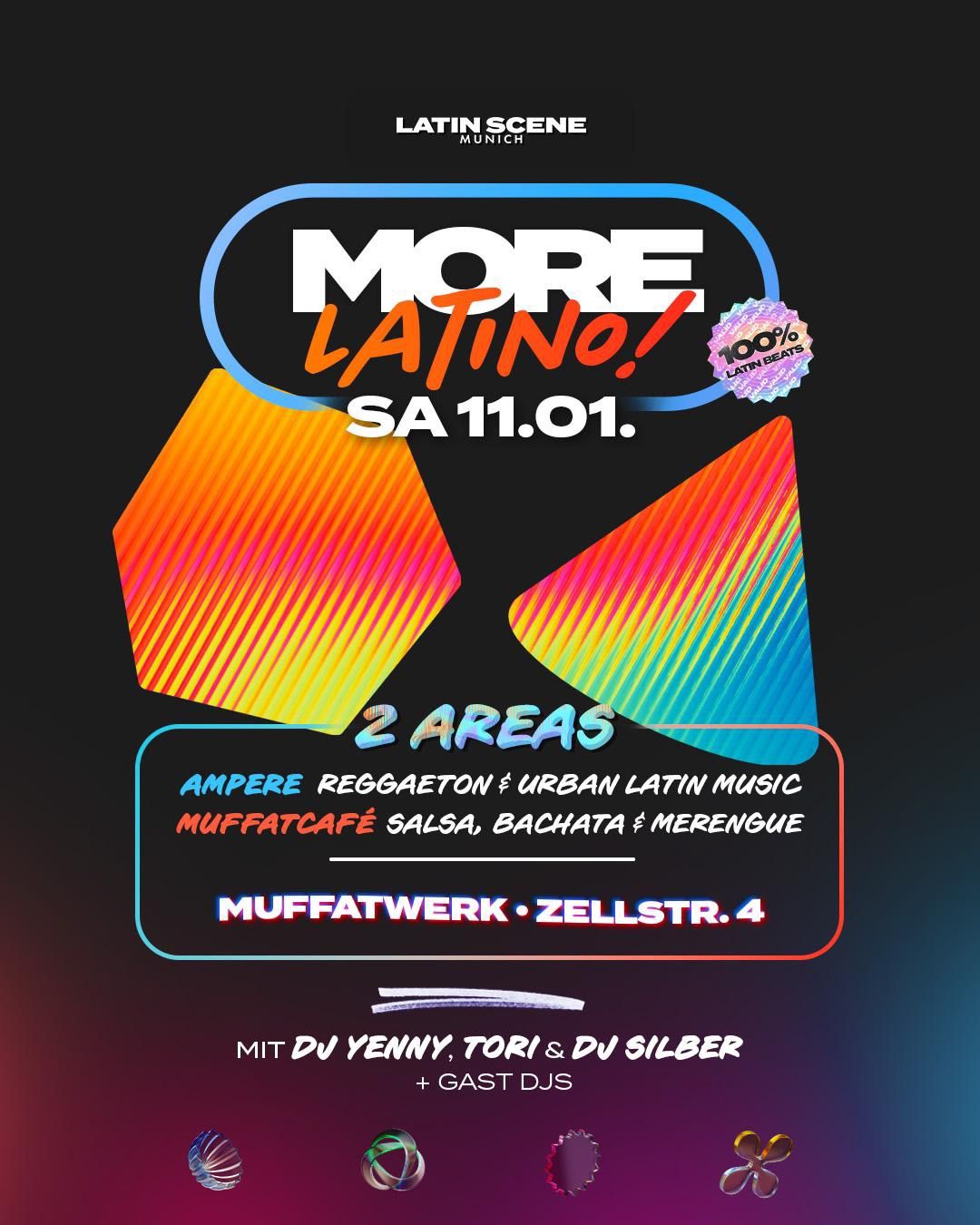 MORE LATINO, Party en 2 \u00c1reas - Muffatwerk 