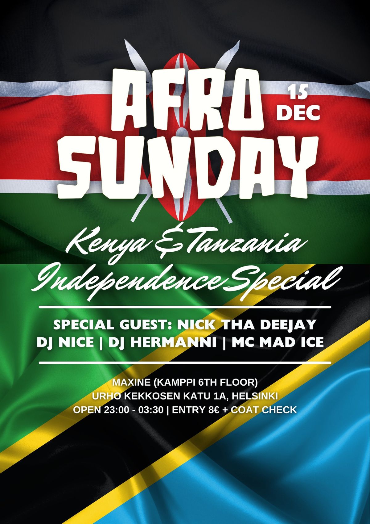 Afro Sunday 15.12. at Maxine 