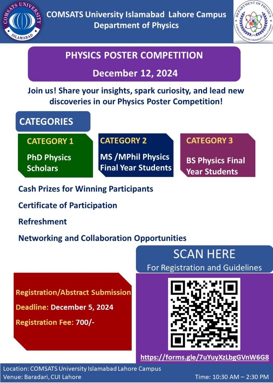 Physics Poster Competition - Showcase Your Research!