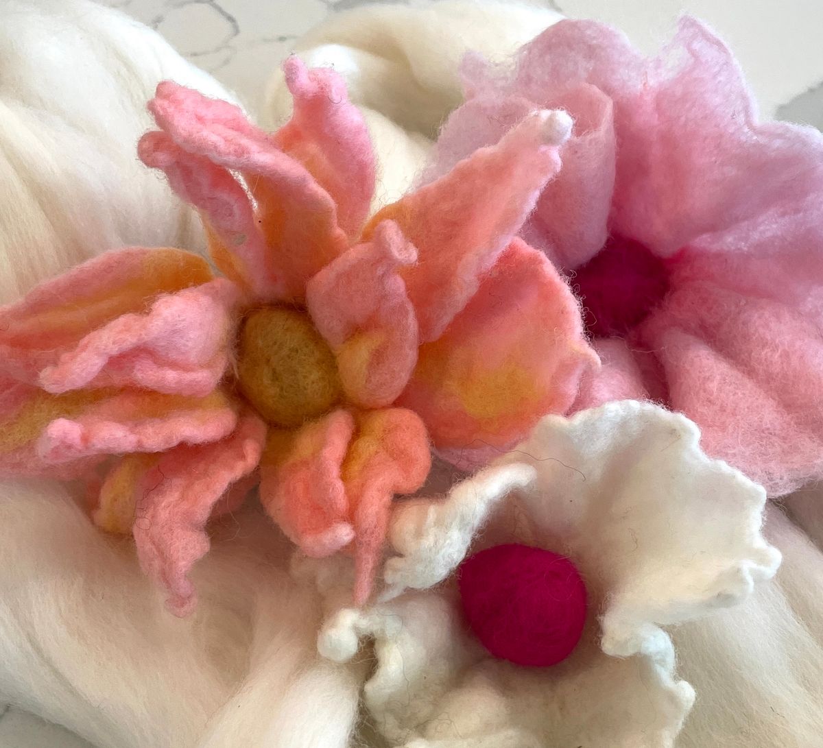 Beautiful Felted Flowers