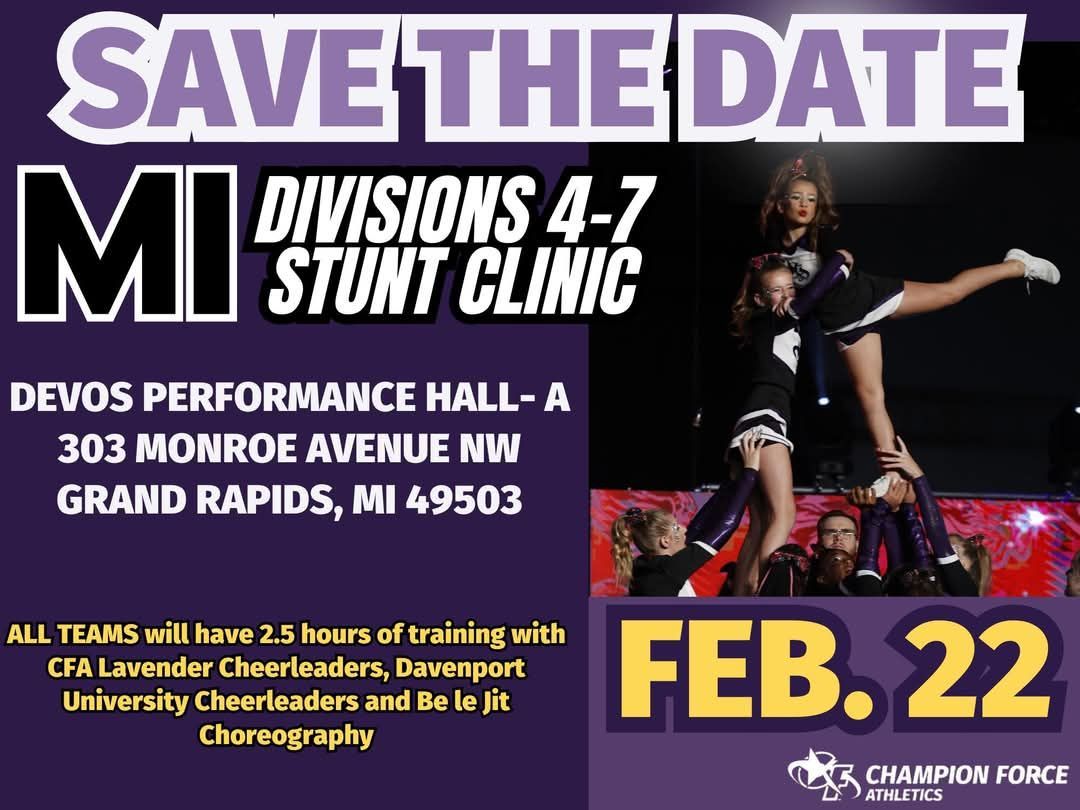 STUNT CLINIC for Tryout Teams D4, D5.4 & D6 