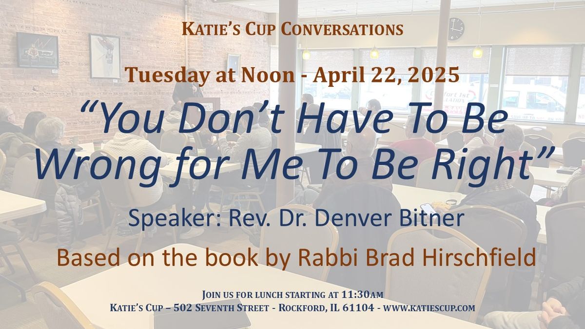 Katie's Cup Conversation: Rabbi Brad Hirschfield Book