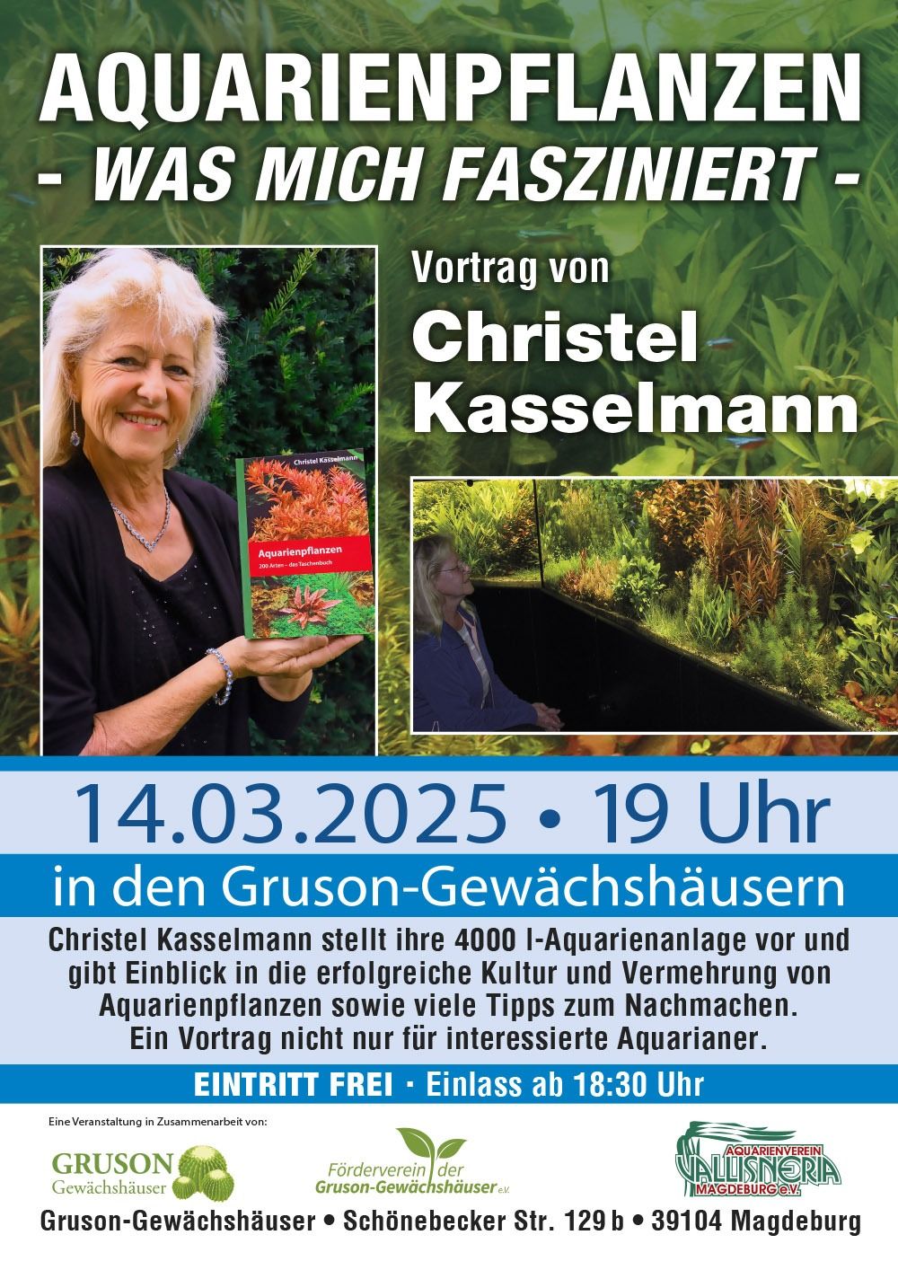 Aquarienpflanzen \u2013 was mich faziniert     Ein Vortrag von und mit Christel Kasselmann