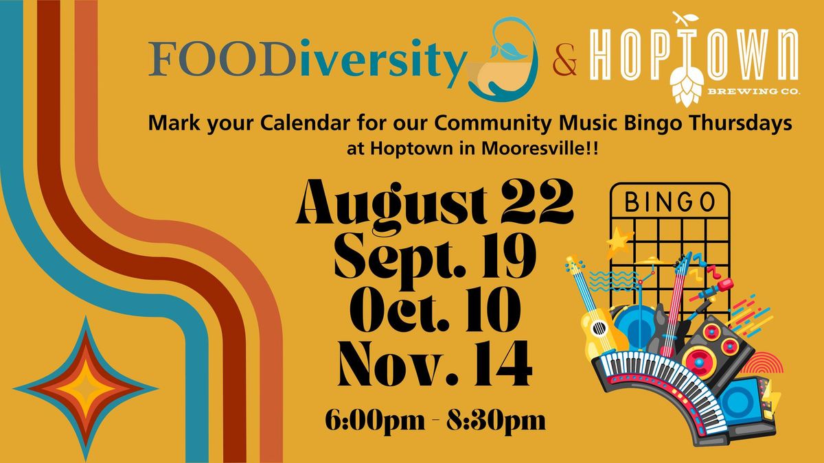 Hoptown Music Bingo - FOODiversity NIGHT!!!