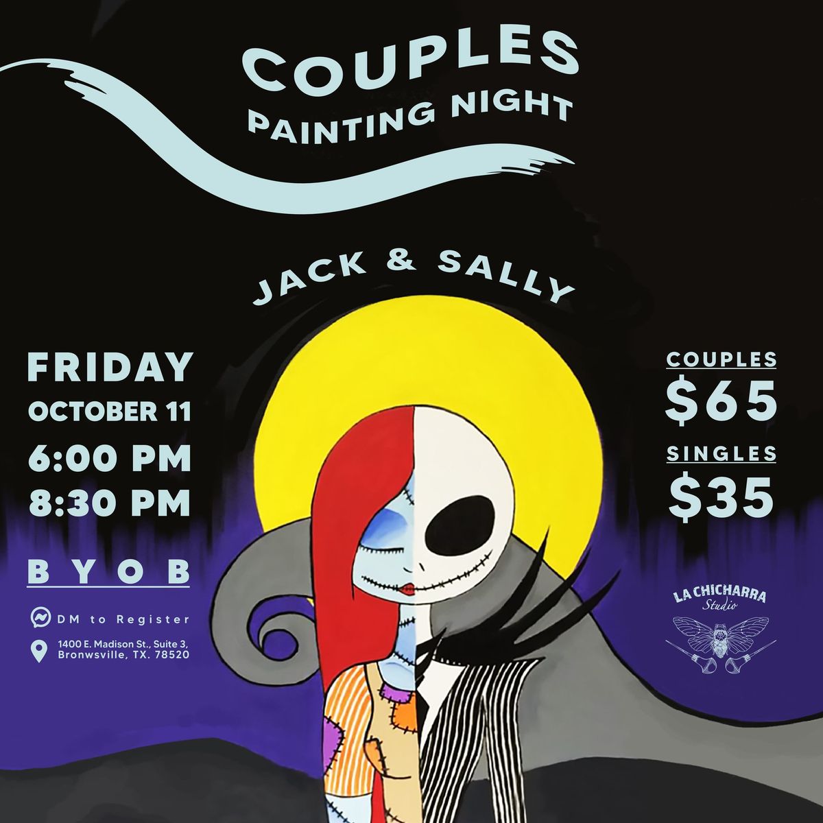 Painting Night at La Chicharra Studio: Jack and Sally