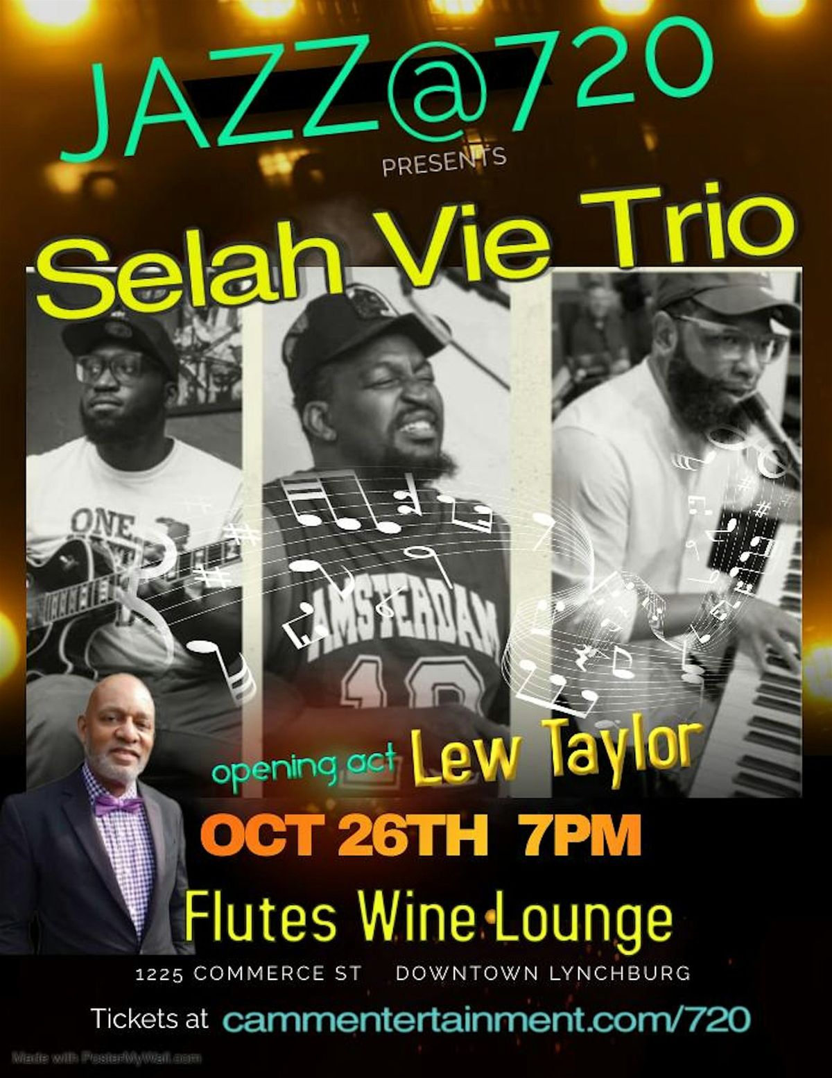 Jazz@720 presents Selah Vie Trio and Lew Taylor