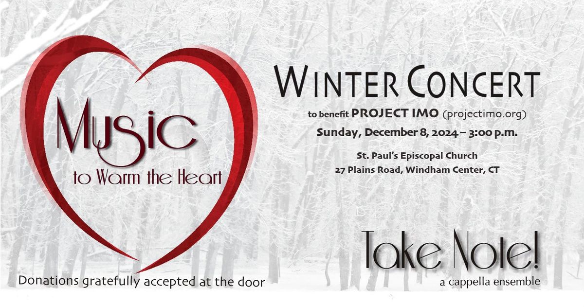 Music to Warm the Heart - A Winter Concert to Benefit Project Imo