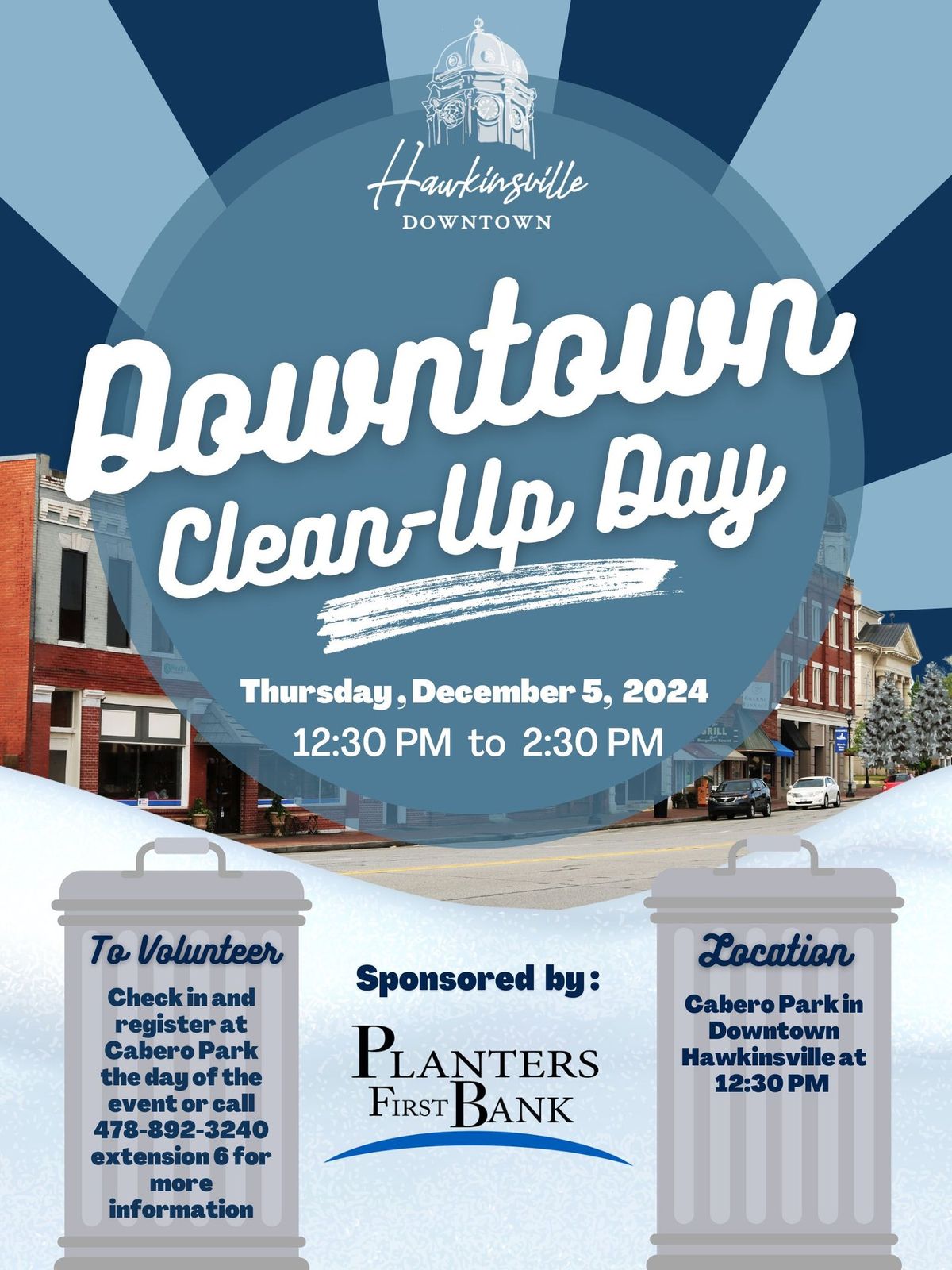 Downtown Clean Up with Planters First Bank