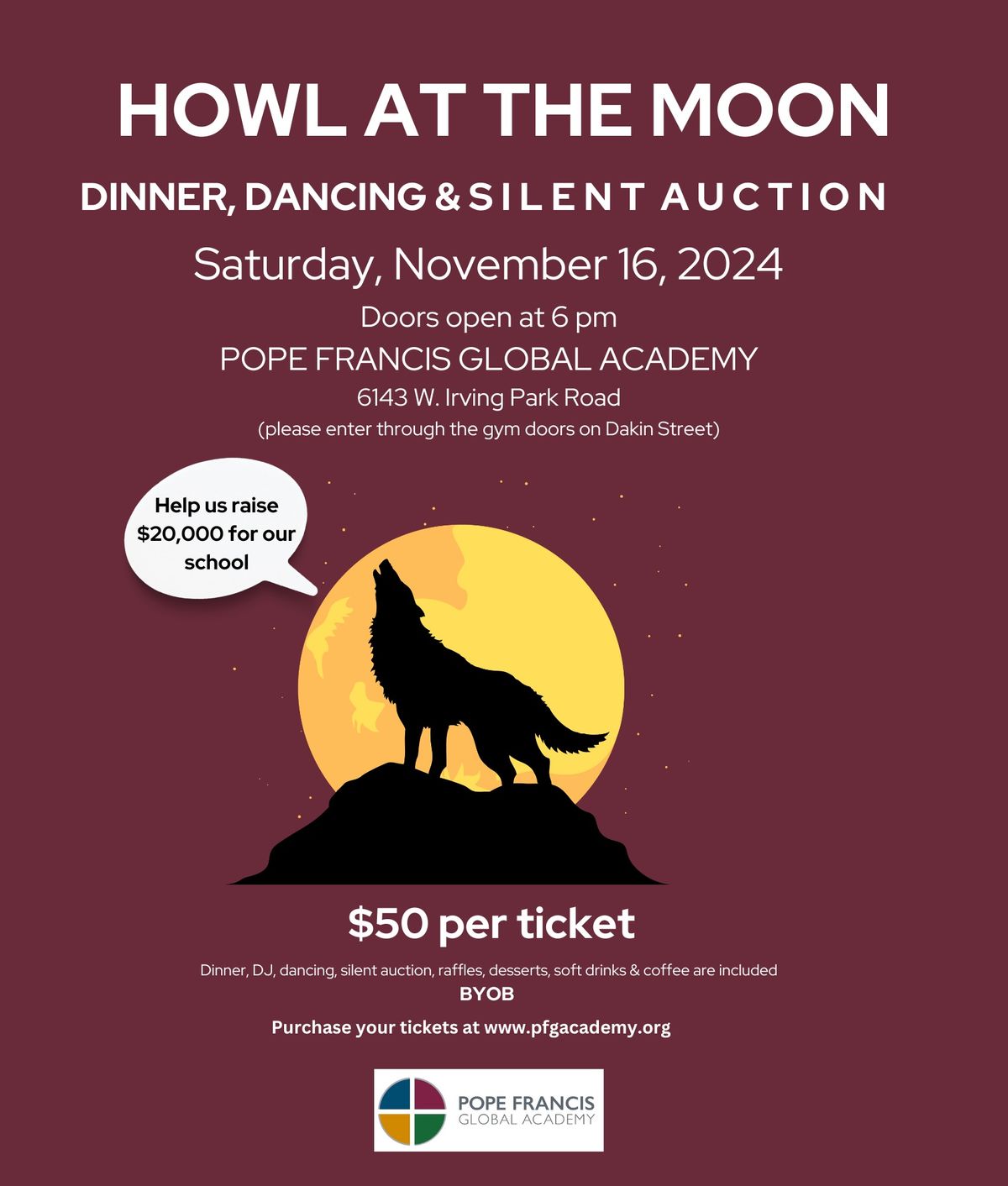 Howl at the Moon - Dinner, Dancing & Silent Auction