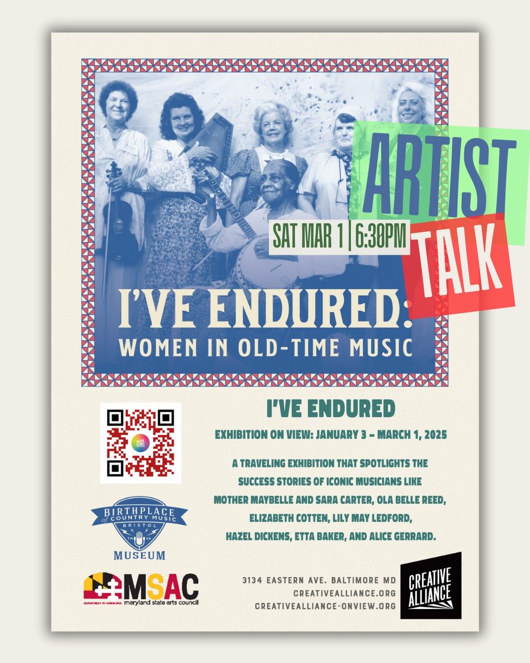 I\u2019ve Endured Artist Talk