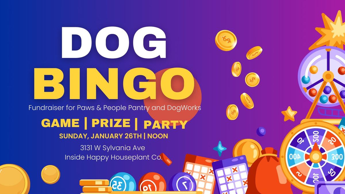 Dog Bingo fundraiser for Paws & People Pantry and DogworksOhio