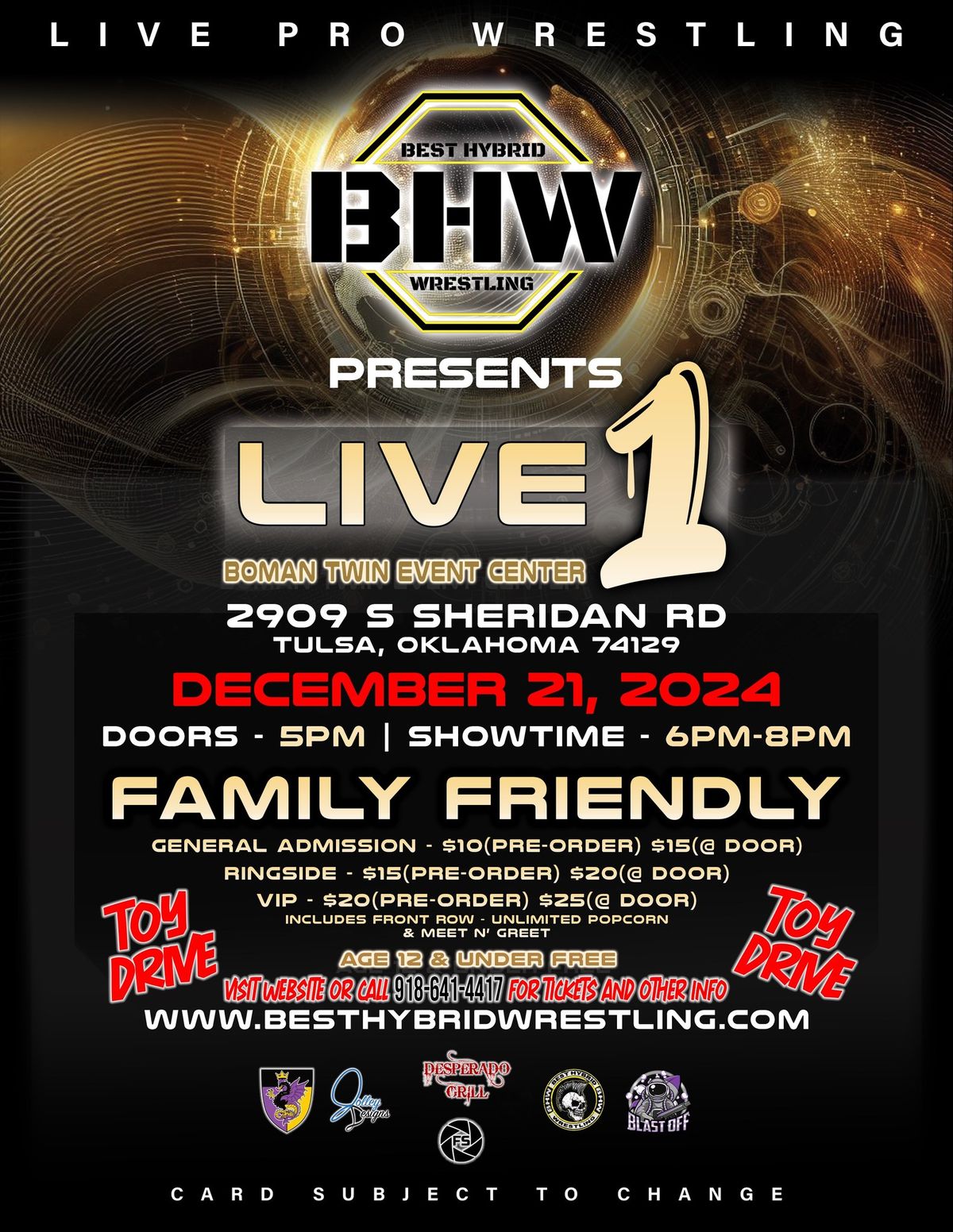 BHW Wrestling Show and Toy Drive