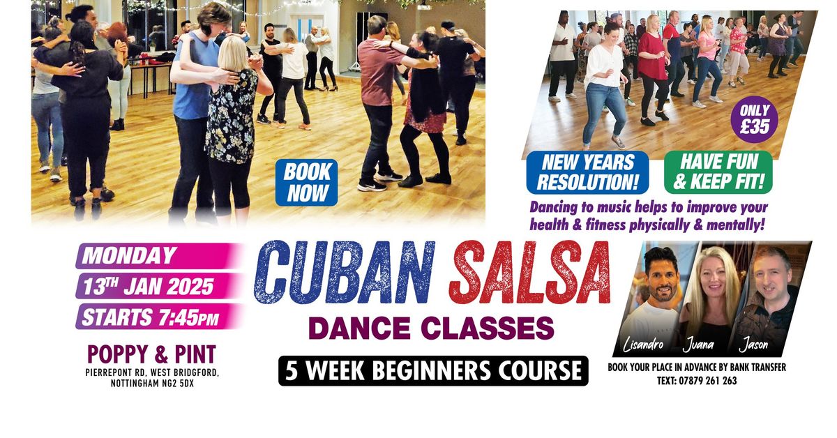 Cuban Salsa 5 Week Beginners Course at Poppy & Pint