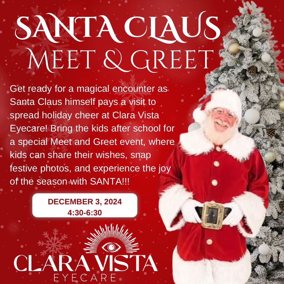 Santa visits Clara Vista Eyecare 