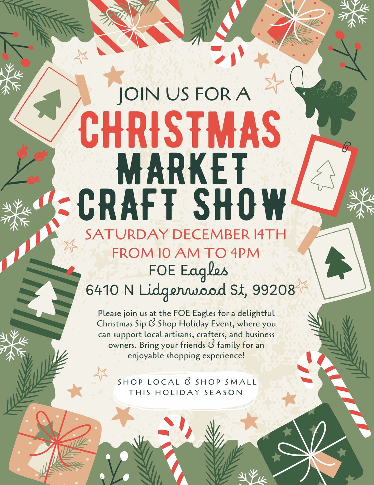 Christmas Market Craft Show Sip & Shop