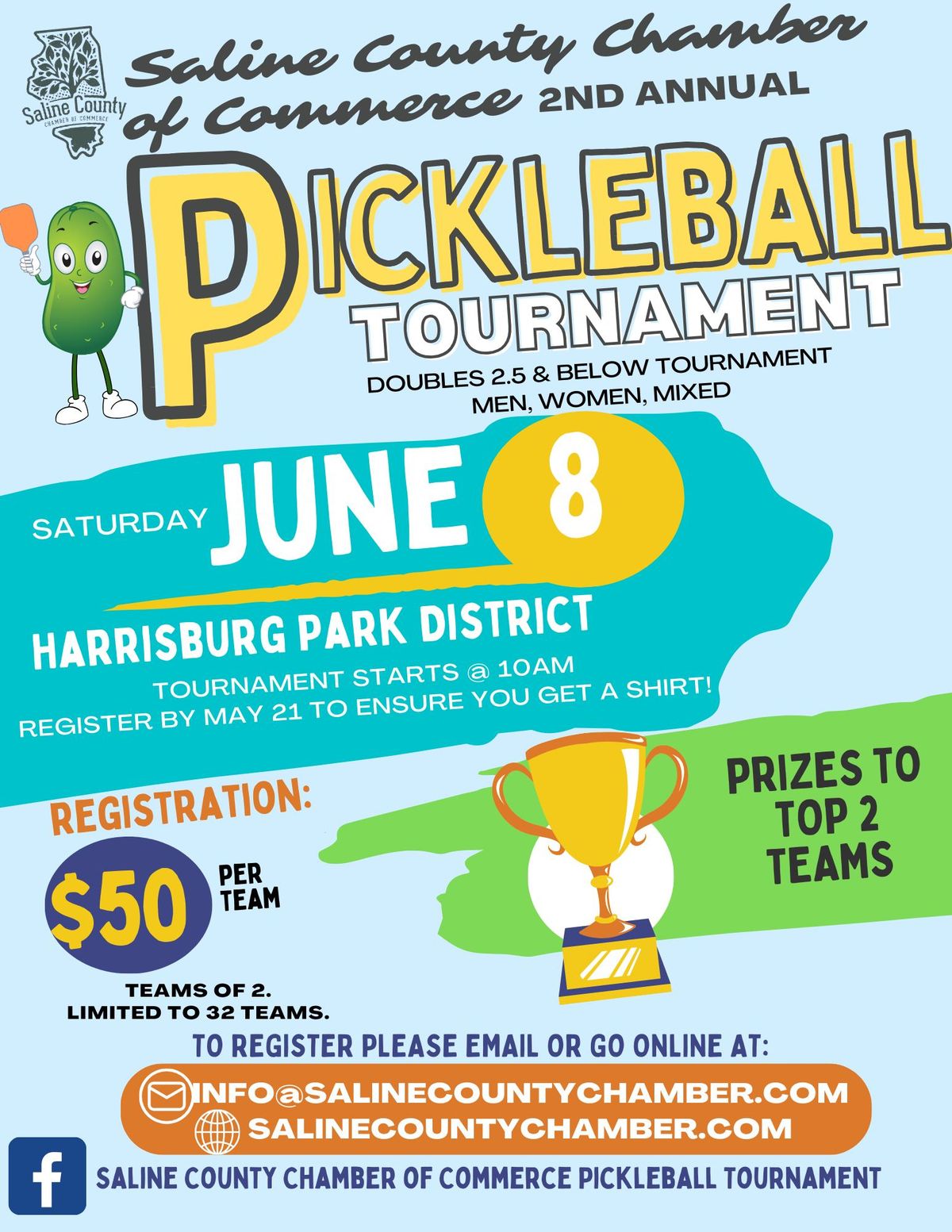 Saline County Chamber of Commerce Pickleball Tournament!