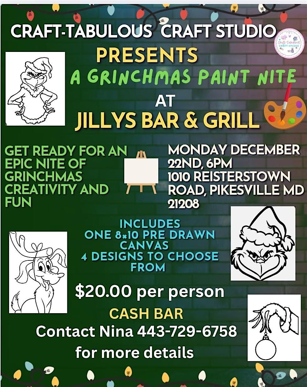 Grinchmas paint nite