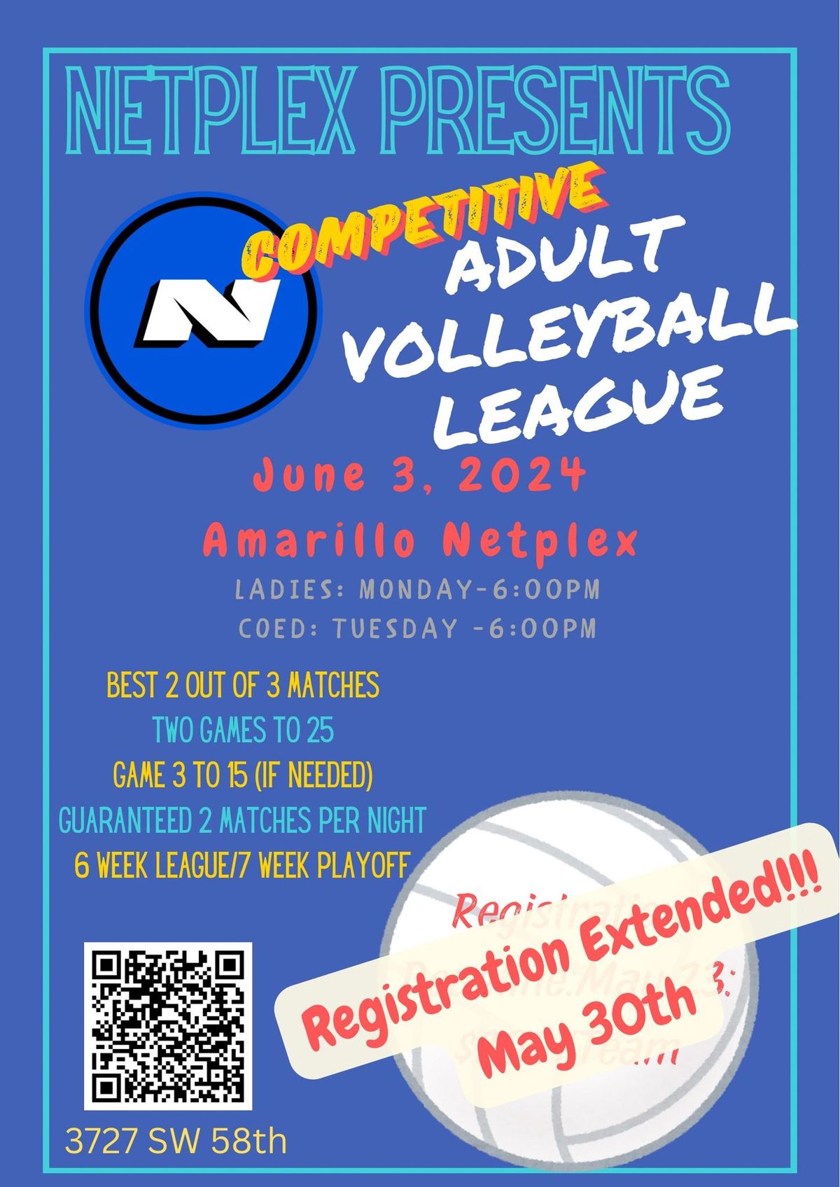 Competitive Adult Volleyball League