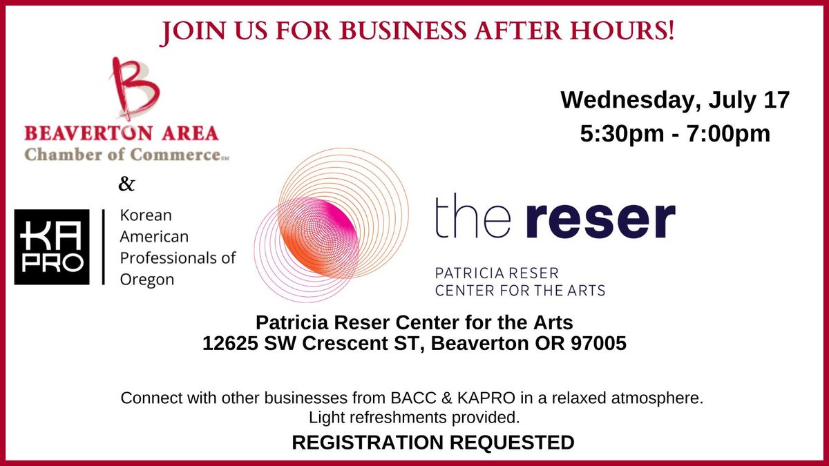 Business After Hours At The Reser With KAPRO