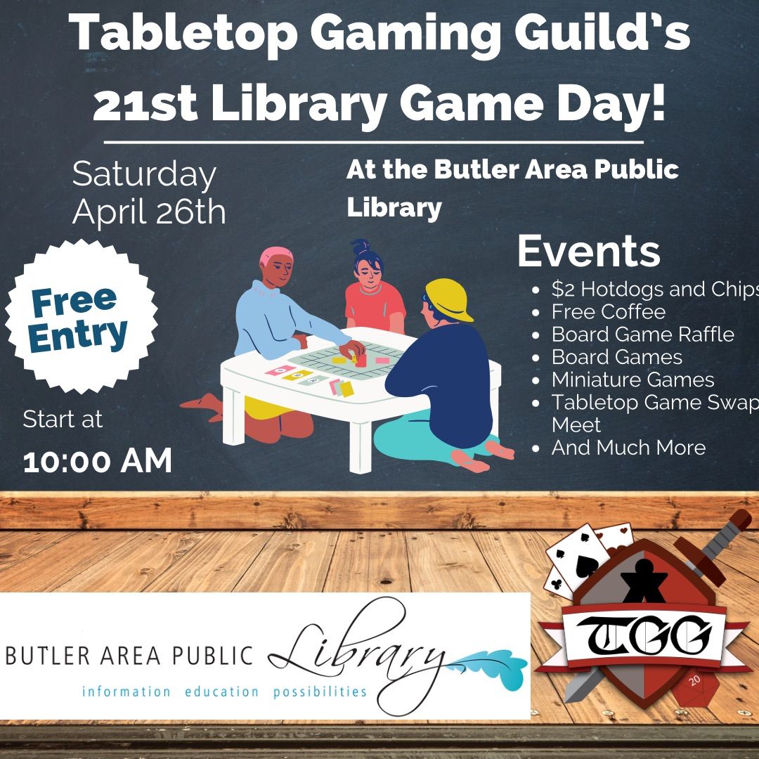 Tabletop Gaming Guild\u2019s Library Game Day!