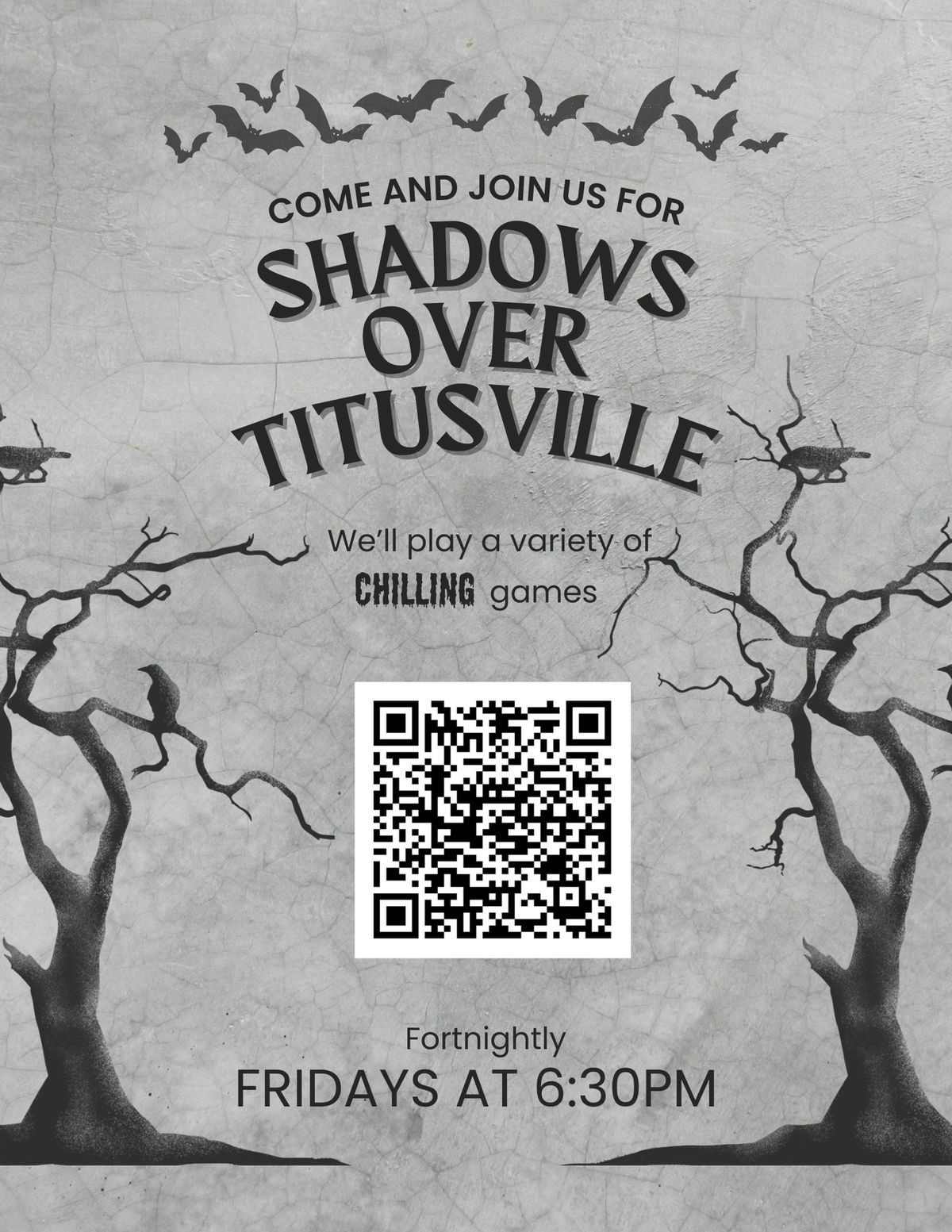 Shadows over Titusville: Horror Game Night