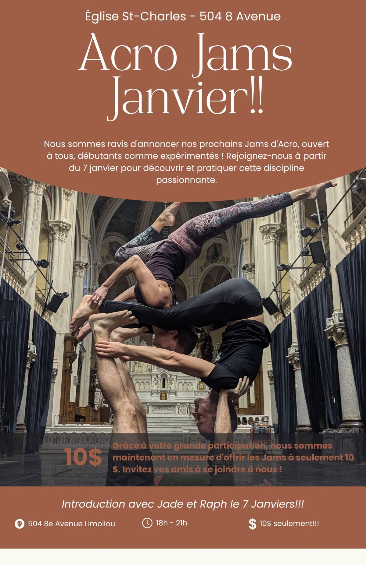 Mardi - Acro Jams!! Acroyoga et \u00c9quis et Main \u00e0 main!